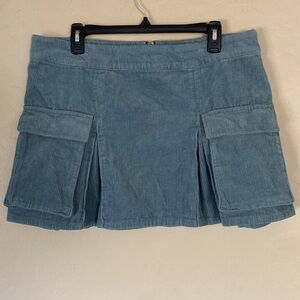 Wild Fable Blue Corduroy Mini Skirt